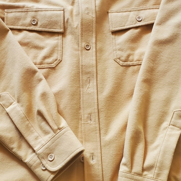 L.L. Bean Yellow Flannel Long Slv Casual Button Down Sz. XL Shirt - Picture 3 of 10
